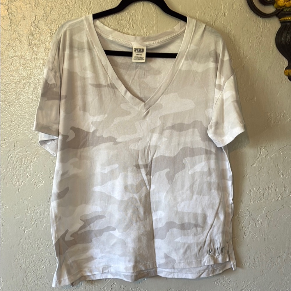 PINK Victoria's Secret White Boxy Short Sleeve T-Shirt